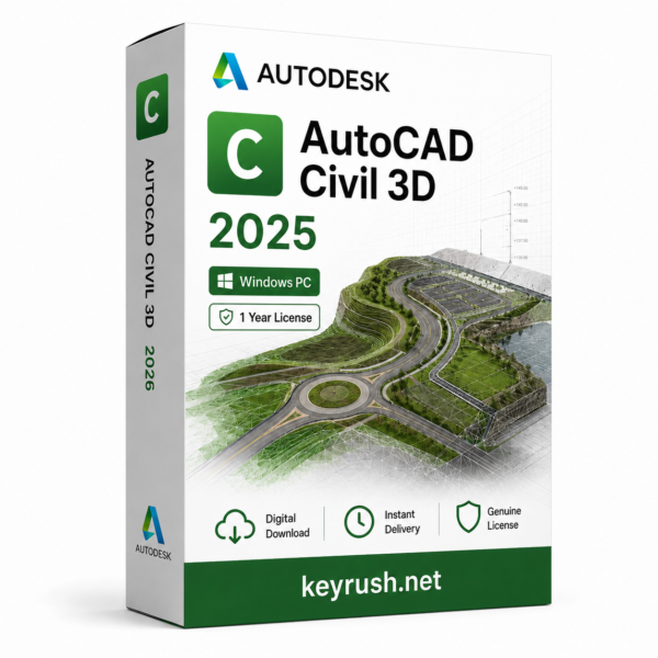 Autodesk Civil 3D 2025 1 Year 1 Device License for Windows