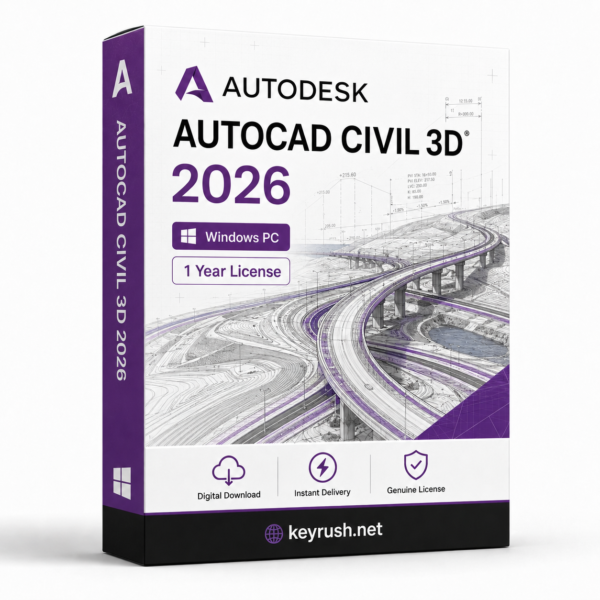 Autodesk Civil 3D 2026 1 Year 1 Device License for Windows