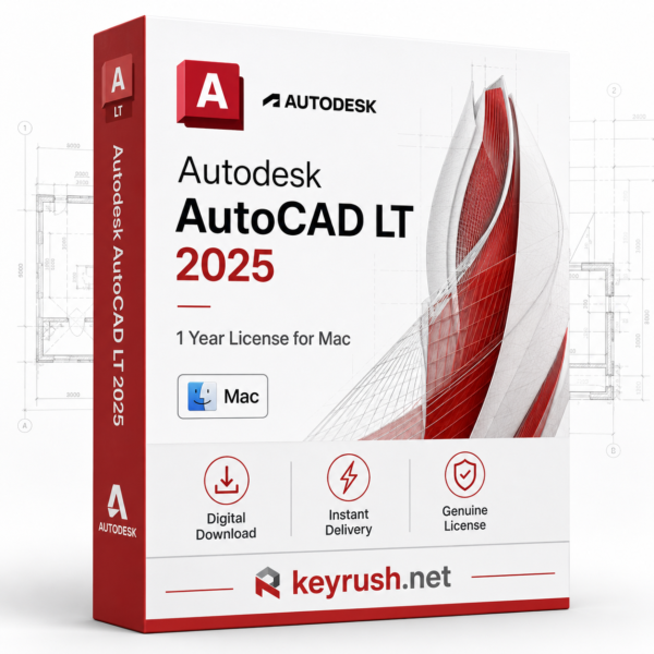 Autodesk AutoCAD LT 2025 1 Year 1 Device License for Mac