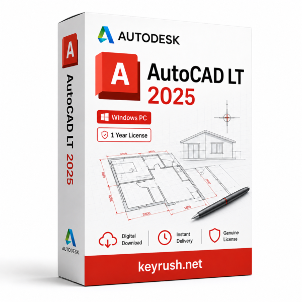 Autodesk AutoCAD LT 2025 1 Year 1 Device License for Windows
