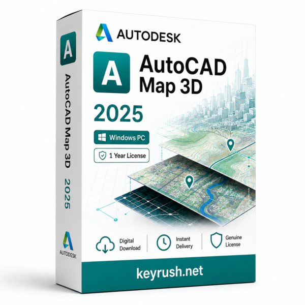 Autodesk AutoCAD Map 3D 2025 1 Year 1 Device License for Windows