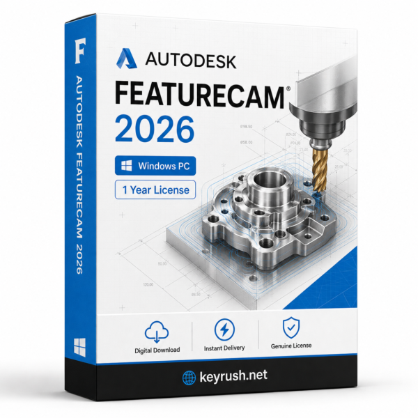 Autodesk FeatureCAM 2026 1 Year 1 Device License for Windows