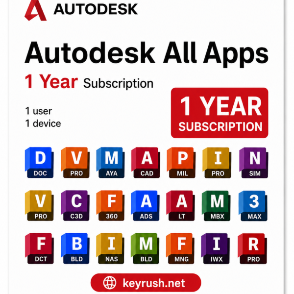 Autodesk Apps Collection (PC, Mac) (1 User, 1 Year) - Subscription - GLOBAL