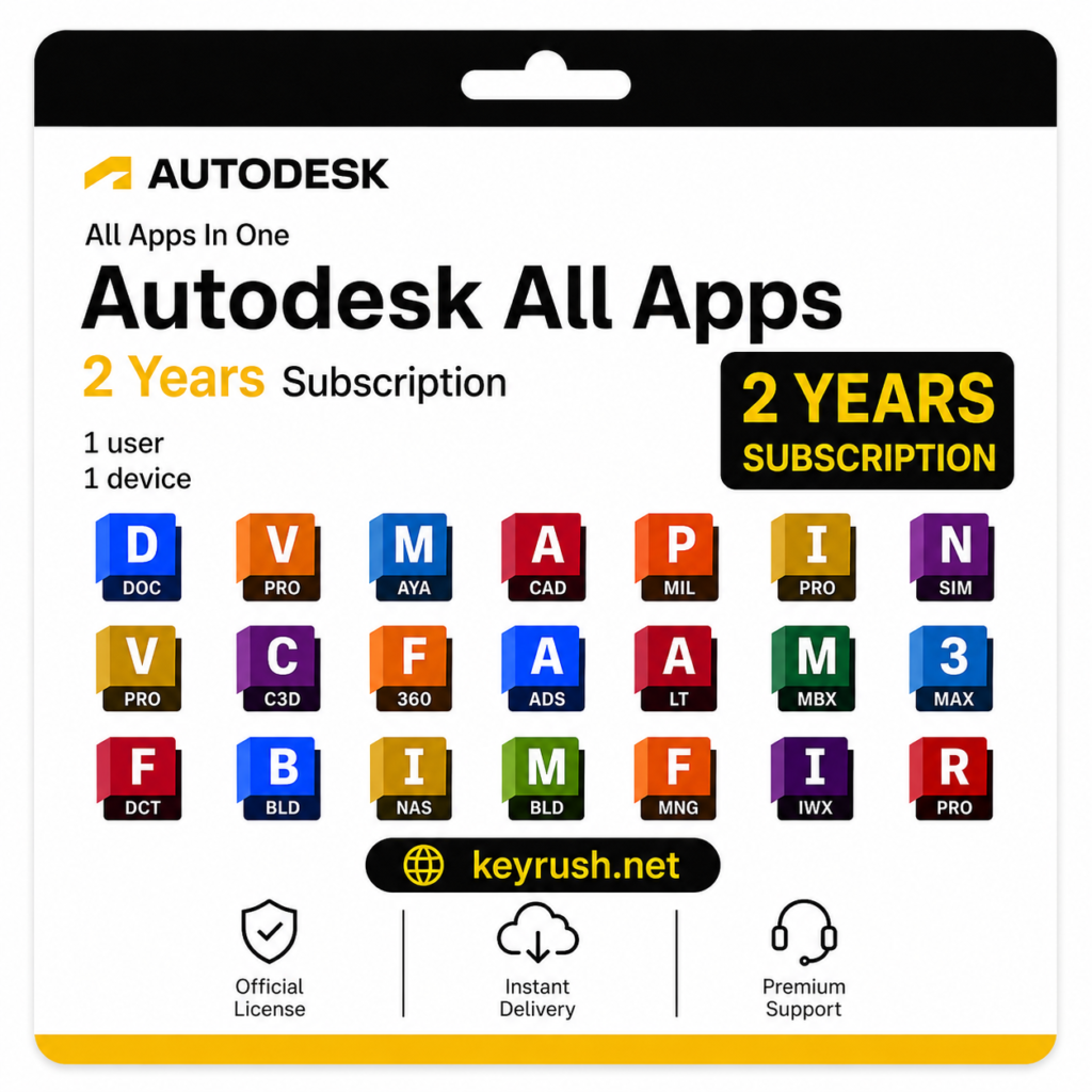 Autodesk Apps Collection (PC, Mac) (1 User, 1 Year) – Subscription – GLOBAL