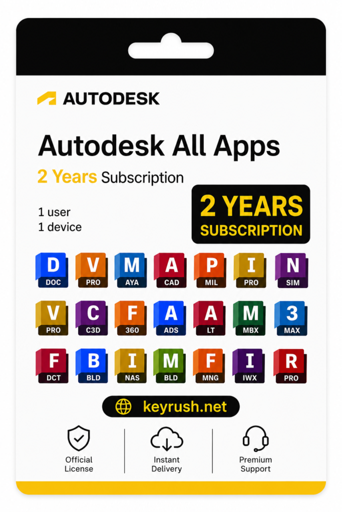 Autodesk Apps Collection (PC, Mac) (1 User, 2 Years) - Subscription - GLOBAL