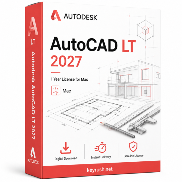 Autodesk AutoCAD LT 2027 1 Year 1 Device License for Mac