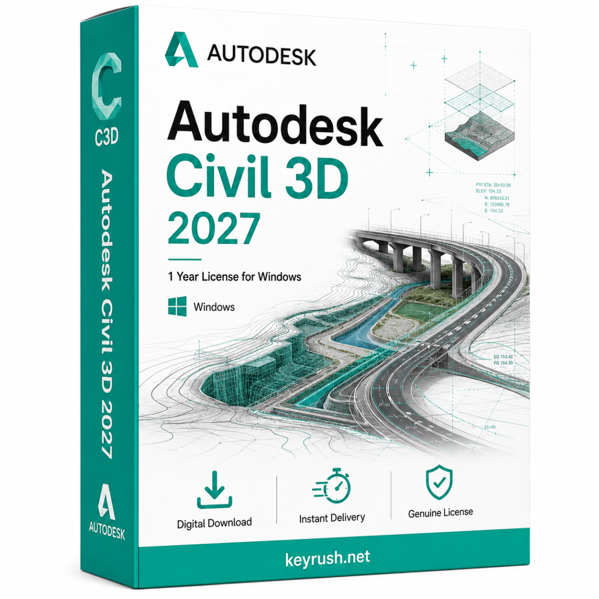 Autodesk Civil 3D 2027 1 Year License for Windows
