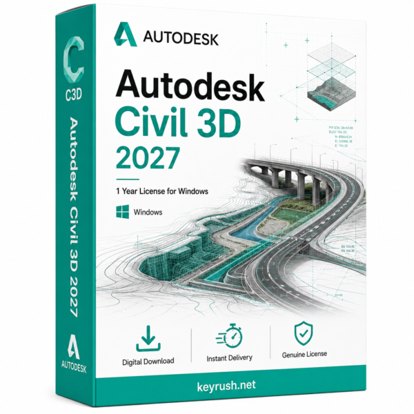 Autodesk Civil 3D 2027 1 Year 1 Device License for Windows