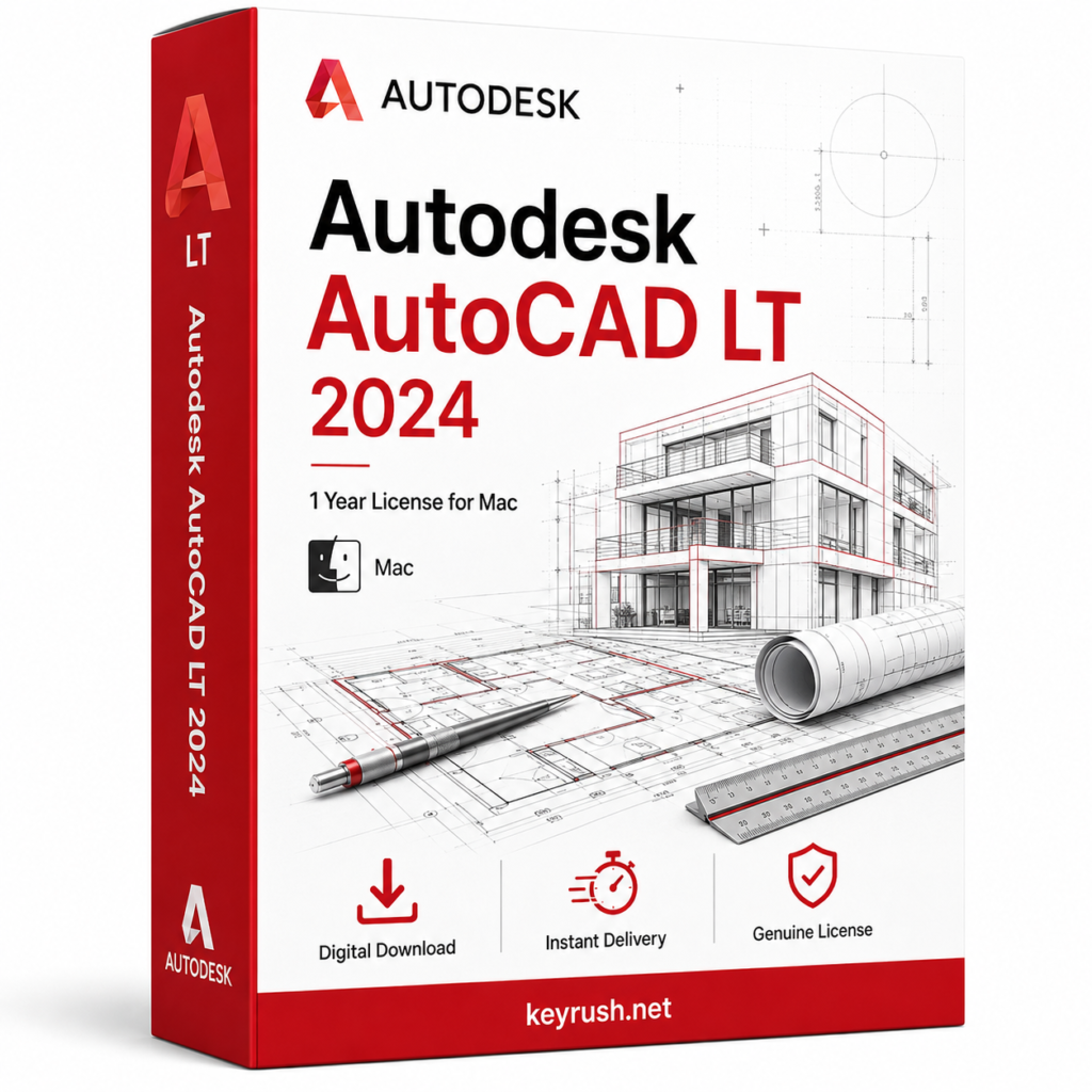 Autodesk AutoCAD LT 2024 1 Year License for Mac