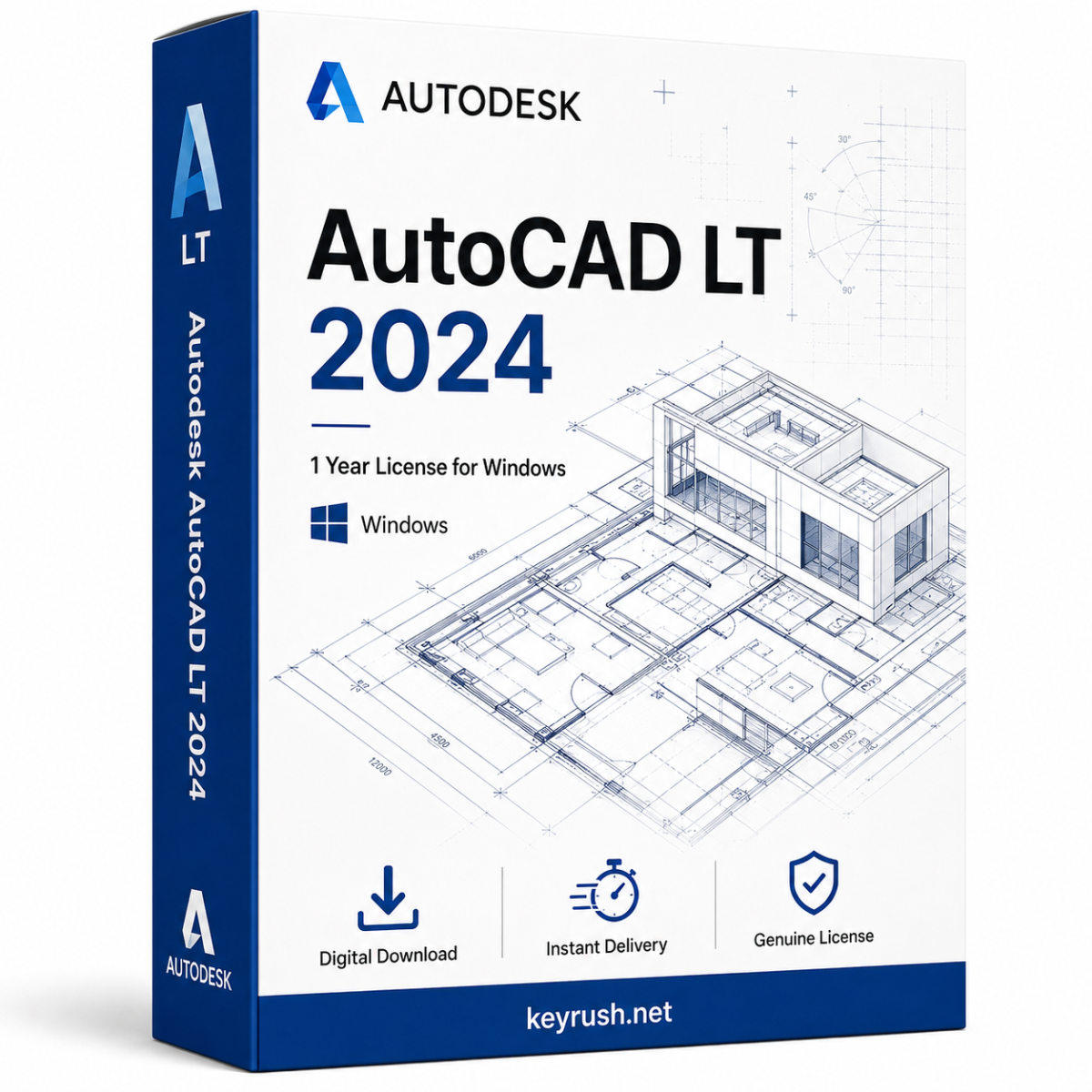 Autodesk AutoCAD LT 2024 1 Year License for Windows