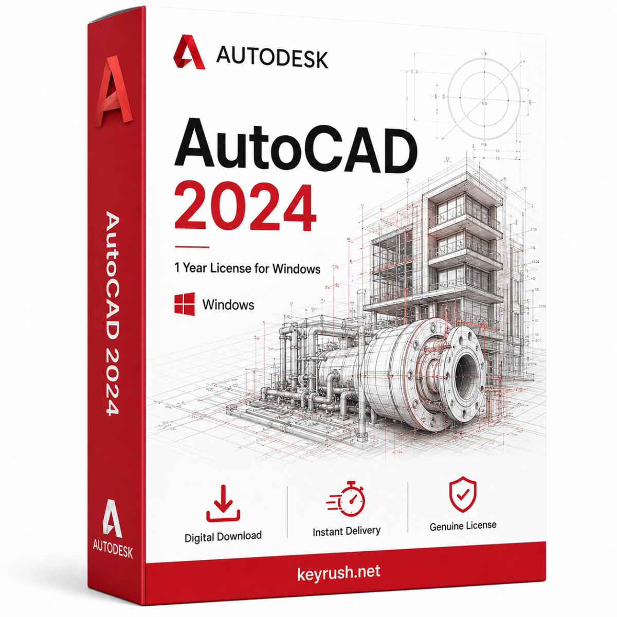 Autodesk AutoCAD 2024 1 Year License for Windows