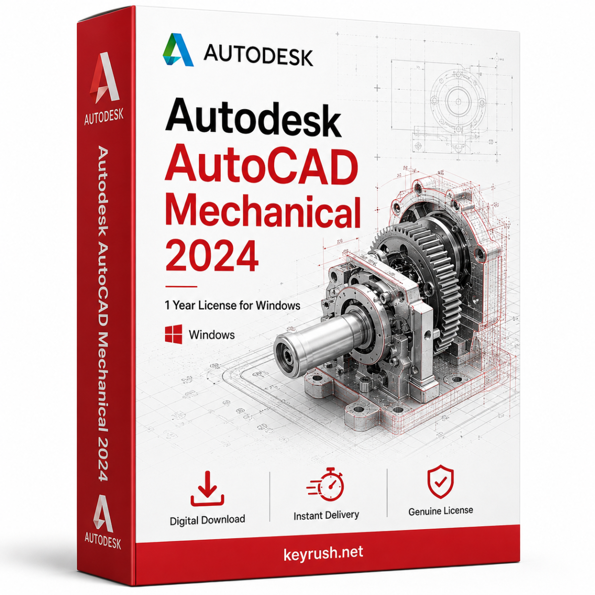 Autodesk AutoCAD Mechanical 2024 1 Year License for Windows