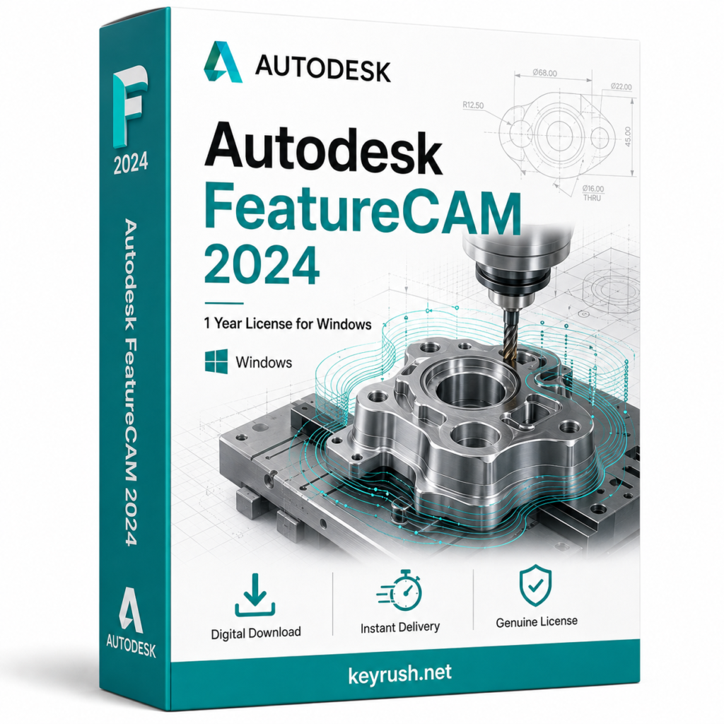 Autodesk FeatureCAM 2024 1 Year License for Windows