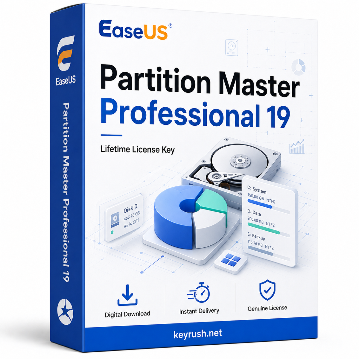 Buy EaseUS Partition Master Professional 19 Lifetime License Key for 1 PC – Global Activation